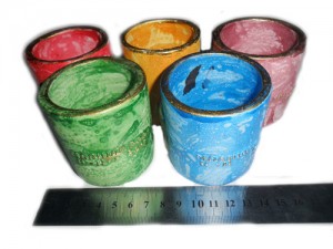 souvenir gelas warna unik cantik