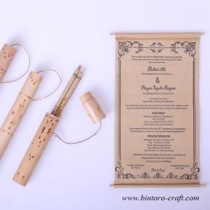 undangan bambu gulung